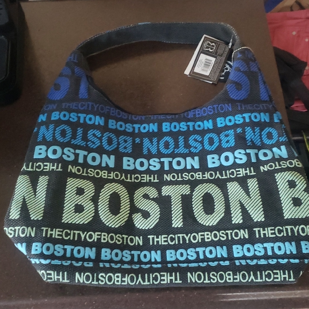 ROBIN RUTH Boston Themed Bag - Black and Blue